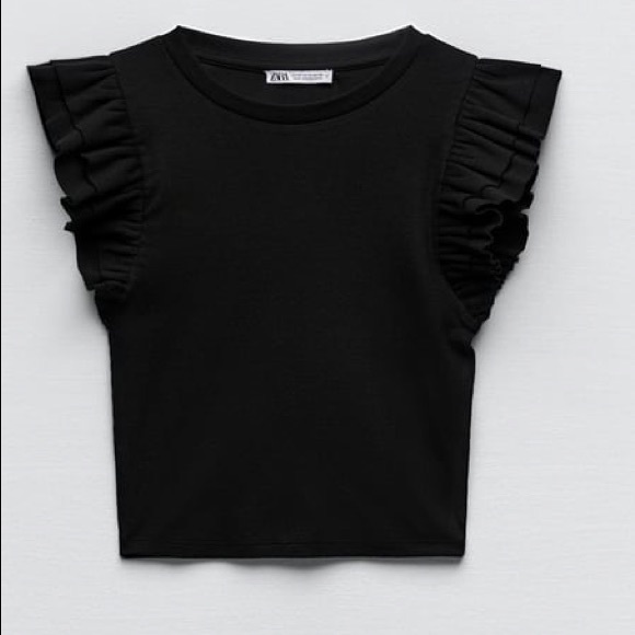 Zara ruffled crop top - Picture 3 of 5